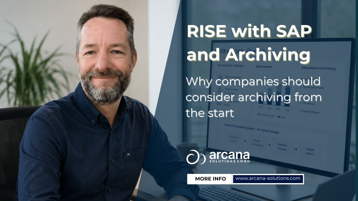 RISE with SAP: Consider archiving from the start